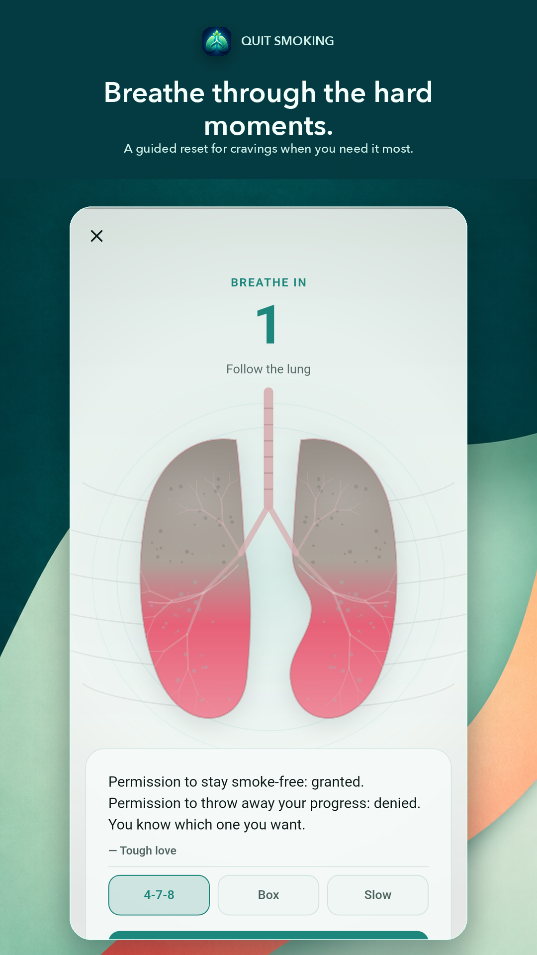 Quit Smoking craving support screen